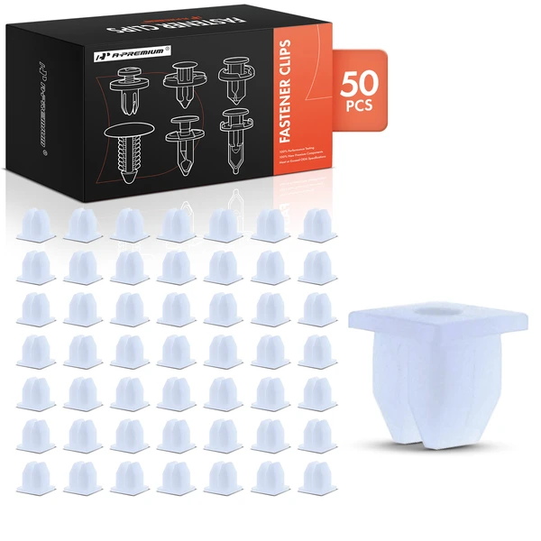 1992-1995 2009-2016 Hyundai Elantra 50 Pcs Nylon White Front & Rear Bumper & Fender Retainer Clip A-Premium APRCF757