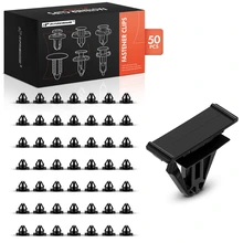 2007-2017 Jeep Patriot 50 Pcs 15mm Nylon Black Front Bumper Molding Clip A-Premium APRCF763