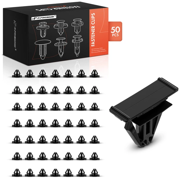 2007-2017 Jeep Patriot 50 Pcs 15mm Nylon Black Front Bumper Molding Clip A-Premium APRCF763