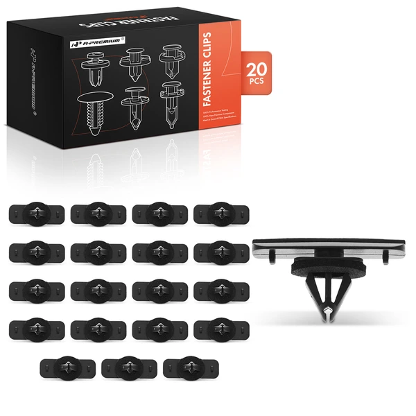 2006-2010 Jeep Commander 20 Pcs Nylon Black Front Fender Flare (Rear) Molding Clip A-Premium APRCF764