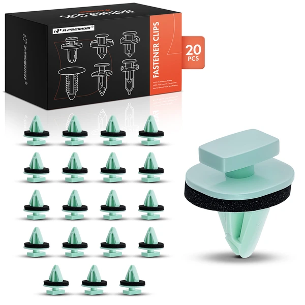 20 Pcs 7mm Nylon Green Fender Molding Clip A-Premium APRCF767