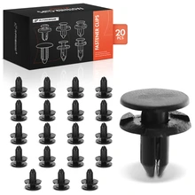 2007-2012 Nissan Versa 20 Pcs 6mm Nylon Black Cowl Vent & Outside Mirror Retainer Clip A-Premium APRCF770