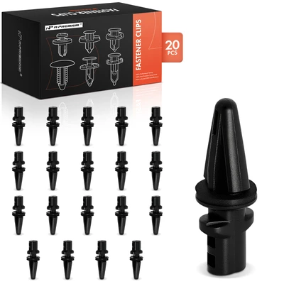 20 Pcs 21mm Nylon Black Rear Bumper Retainer Clip