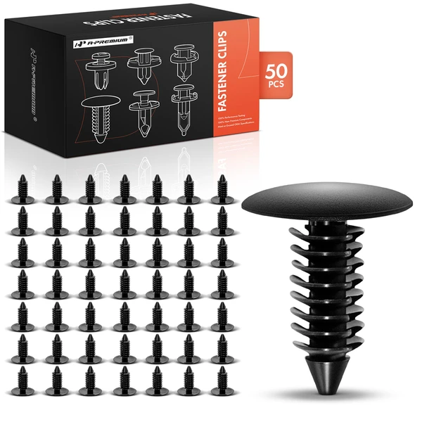 2017-2019 Chevrolet Silverado 2500 HD 50 Pcs Nylon Black Radiator Yoke & Fender & Bumper Shield Retainer A-Premium APRCF782