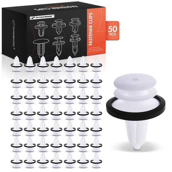 50 Pcs Nylon White Trim Panel Retainer A-Premium APRCF788