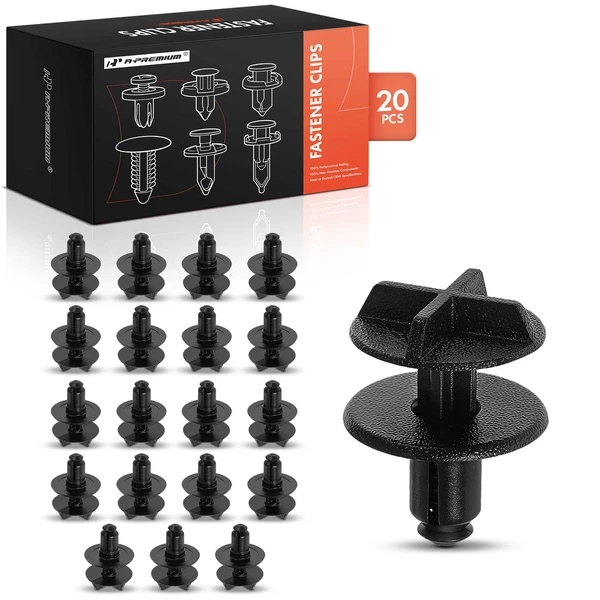 20 Pcs 9mm Nylon Black Sight Shield & Trim Retainer A-Premium APRCF798