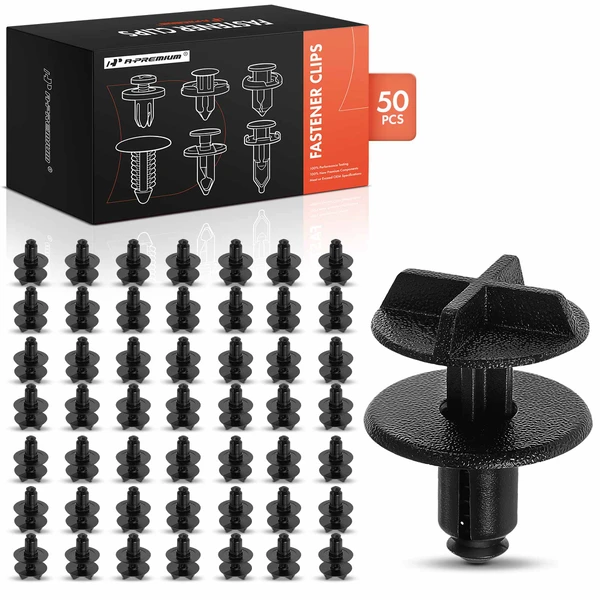 2008-2015 Cadillac CTS 50 Pcs 9mm Nylon Black Sight Shield & Trim Retainer A-Premium APRCF800