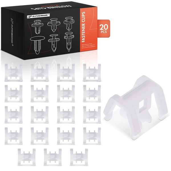 20 Pcs Nylon White Front & Side Door Exterior Trim Molding Clip A-Premium APRCF801