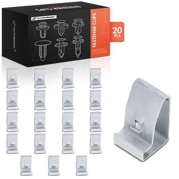 20 Pcs Metal Silver Front & Rear Bumper and Grille Fastener A-Premium APRCF804