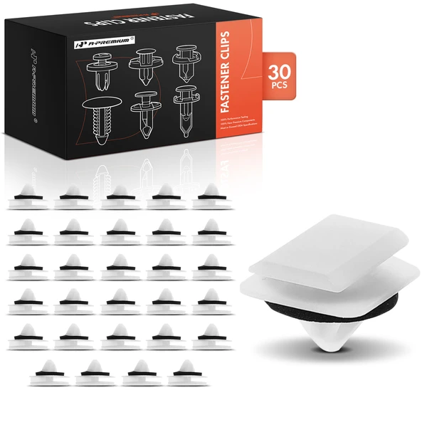 2007-2018 Lincoln MKX 30 Pcs 11mm Nylon White Door Cladding Molding Clip A-Premium APRCF817