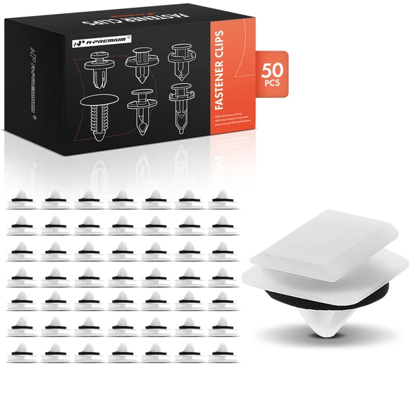 2007-2018 Lincoln MKX 50 Pcs 11mm Nylon White Door Cladding Molding Clip A-Premium APRCF818