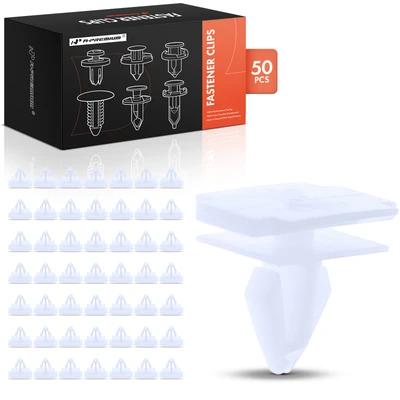 50 Pcs 10mm Nylon Fastener Front Bumper & Rocker Moulding Clips