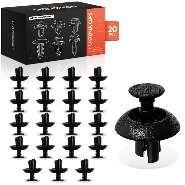 2008-2015 Scion xB 20 Pcs 7mm Nylon Black Radiator Cover & Grille Clip A-Premium APRCF825