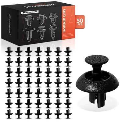 50 Pcs 7mm Nylon Engine Cover Grille Bumper Retainer Clip Push-Type