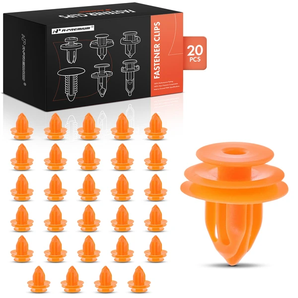 30 Pcs 8.5mm Nylon Orange Rear Liftgate & Headliner Retainer A-Premium APRCF832