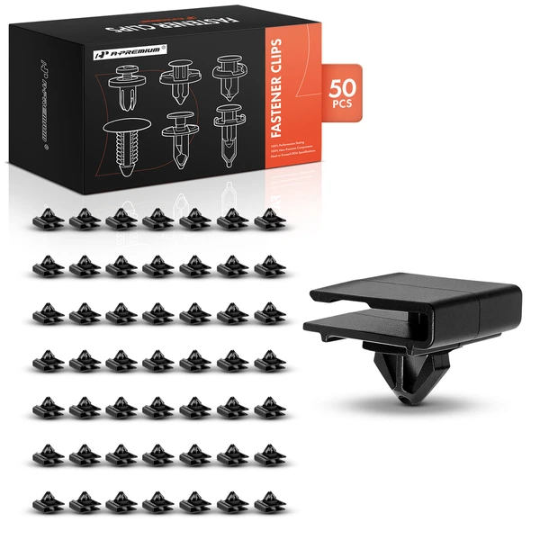 50 Pcs Nylon Black Rocker Molding Clip A-Premium APRCF848