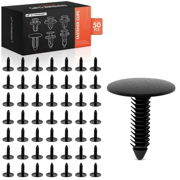 2005 2008-2009 Mercury Sable 50 Pcs Nylon Black Rocker & Pillar & Fender Liner & Headliner Retainer A-Premium APRCF860