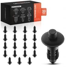 20 Pcs 6mm Door Trim Clips Push-Type with Drive Pin Retainers