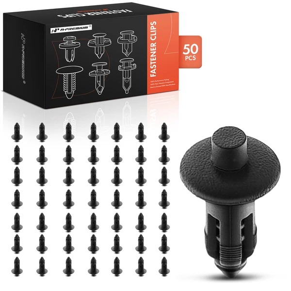 2005-2010 Pontiac G6 50 Pcs 6mm Nylon Black Door Trim Retainer Clip A-Premium APRCF869