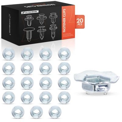 20 Pcs 6.3mm Zinc Door Trim Panel Retainer Nut