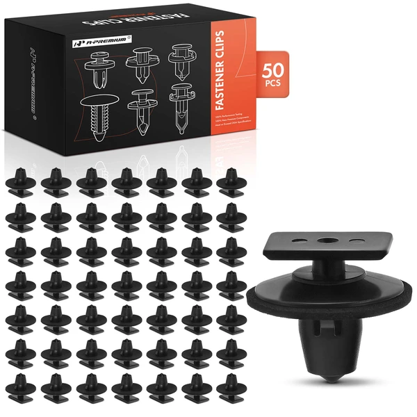 2006-2010 INFINITI M45 50 Pcs 8mm Nylon Black Rocker Panel Molding Clip A-Premium APRCF881