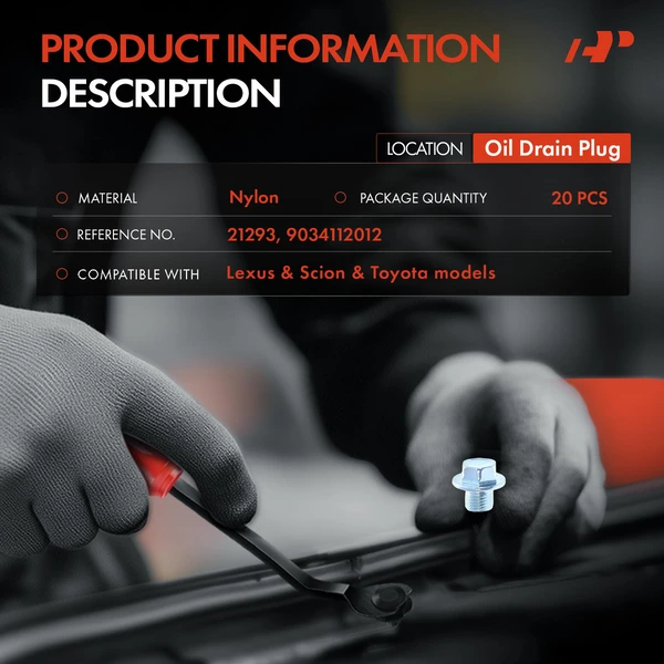 20 Pcs Steel Oil Drain Plug A-Premium APRCF891