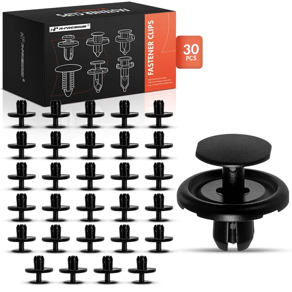 2014-2022 Lexus IS350 30 Pcs 7mm Nylon Black Radiator Splash Shield Retainer A-Premium APRCF895