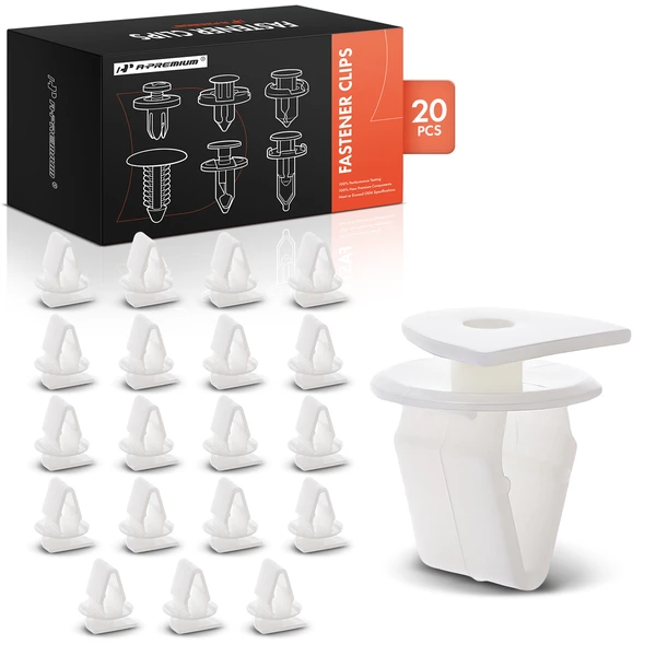 20 Pcs Nylon White Cowl & Dash Molding Clip A-Premium APRCF903