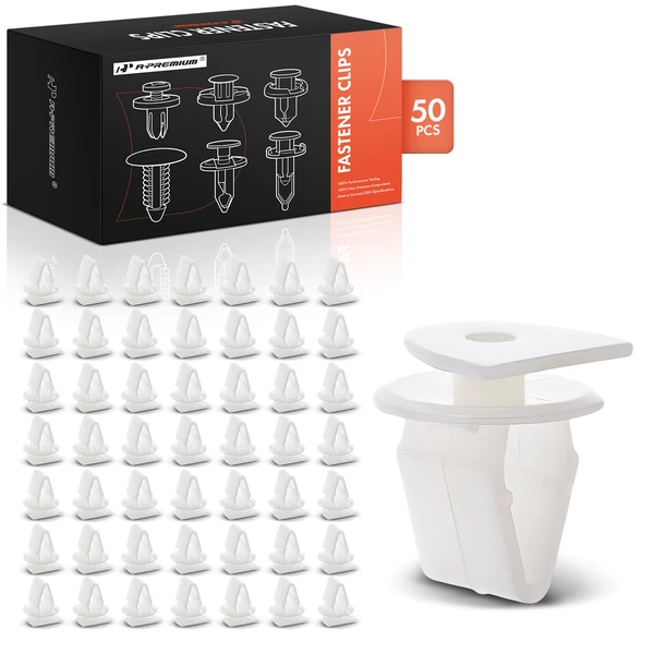 2005-2025 Honda Civic 50 Pcs Nylon White Cowl & Dash Molding Clip A-Premium APRCF905