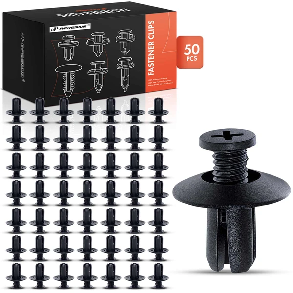 2004-2010 INFINITI QX56 50 Pcs 8mm Nylon Black Bumper Retainer Clip A-Premium APRCF908