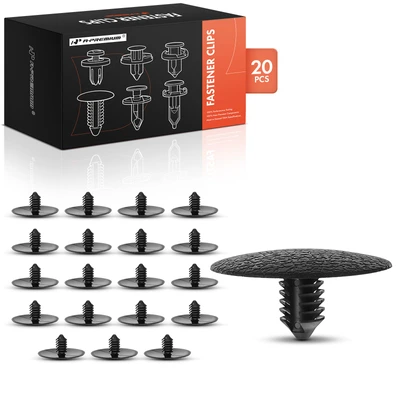 20 Pcs 7.6mm Nylon Black Hood Insulation Retainer Clip