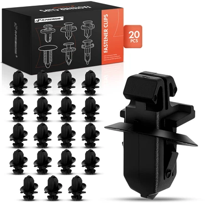 20 Pcs 7.6mm x 8.3mm Black Nylon Moulding Clip Fastener