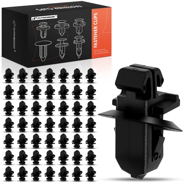 2003-2009 Lexus GX470 50 Pcs 7.6 X 8.3mm Nylon Black Molding Clip A-Premium APRCF914
