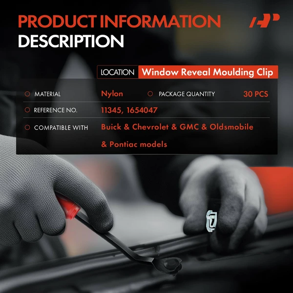 30 Pcs Nylon Natural Window Reveal Molding Clip A-Premium APRCF931