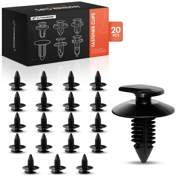 20 Pcs Nylon Black Door Panel Retainer Clip A-Premium APRCF933