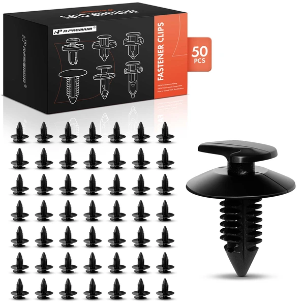 1991-1995 1997-2015 Jeep Wrangler 50 Pcs Nylon Black Door Panel Retainer Clip A-Premium APRCF935