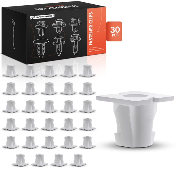30 Pcs Nylon White Body Side Molding Retainer A-Premium APRCF943