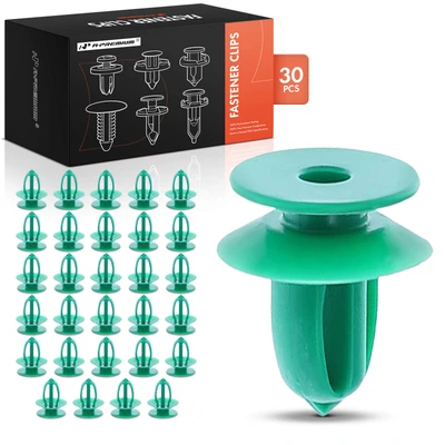 30 Pcs 9mm Nylon Door Panel Retainer Clips Double Head-Type