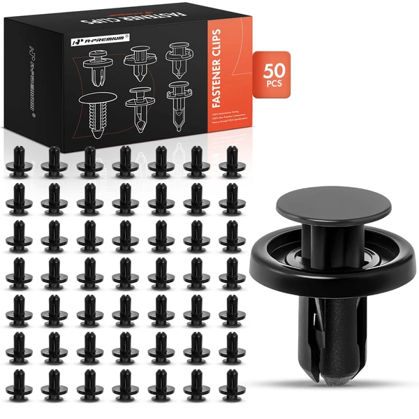 2016 Scion iM 50 Pcs 9mm Nylon Black Bumper & Engine Under Cover Retainer A-Premium APRCF956