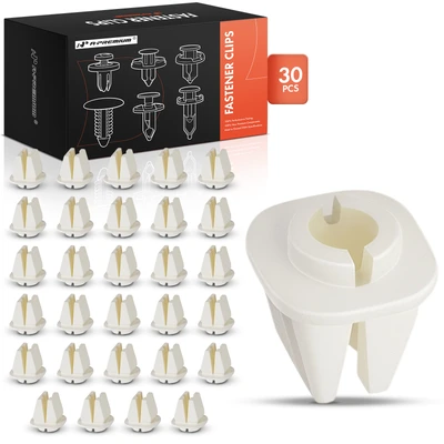 30 Pcs Nylon White Front & Rear Bumper Cover Nut A-Premium APRCF964