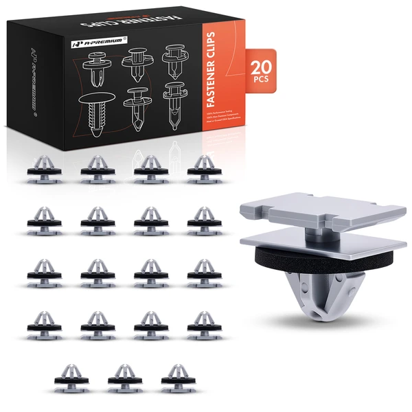 20 Pcs 9mm Nylon Gray Rocker Molding Clip A-Premium APRCF966