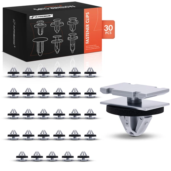 30 Pcs 9mm Nylon Gray Rocker Molding Clip A-Premium APRCF967