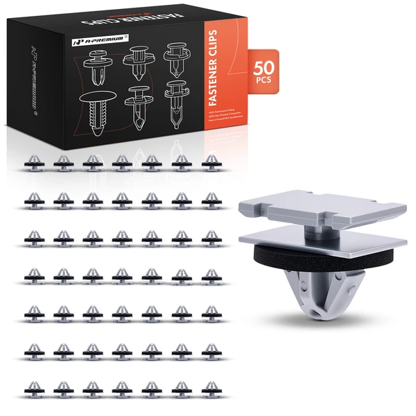 1992-1994 2014-2023 Chevrolet Suburban 50 Pcs 9mm Nylon Gray Rocker Molding Clip A-Premium APRCF968