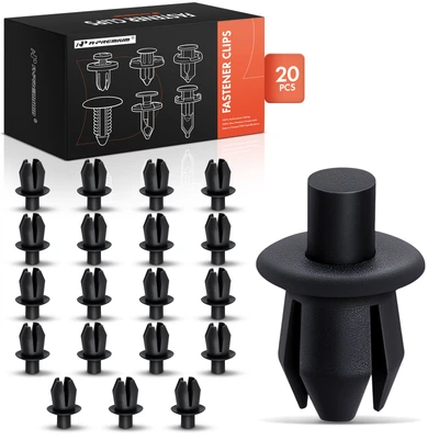 20 Pcs 8mm Nylon Retainer Clip with Open End Push-Type