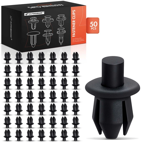 1990-2003 Volkswagen Passat 50 Pcs 8mm Nylon Black Push Type Retainer Clip A-Premium APRCF983