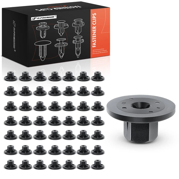 50 Pcs Nylon Black Fender Liner Nut A-Premium APRCF2092