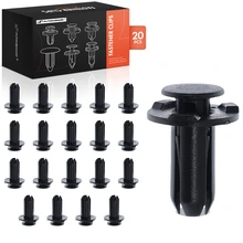 2009-2024 Acura RDX 20 Pcs 10mm Nylon Black Rocker Molding & Mud Guard Retainer A-Premium APRCF2093