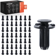 50 Pcs 10mm Nylon Rocker Moulding & Mud Guard Retainer Clip Push-Type