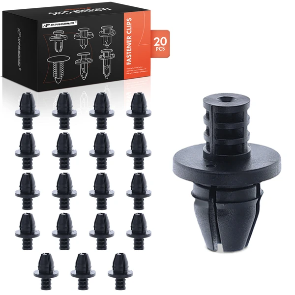 20 Pcs 10.5mm Nylon Black Fender End Plate Retainer A-Premium APRCF2096