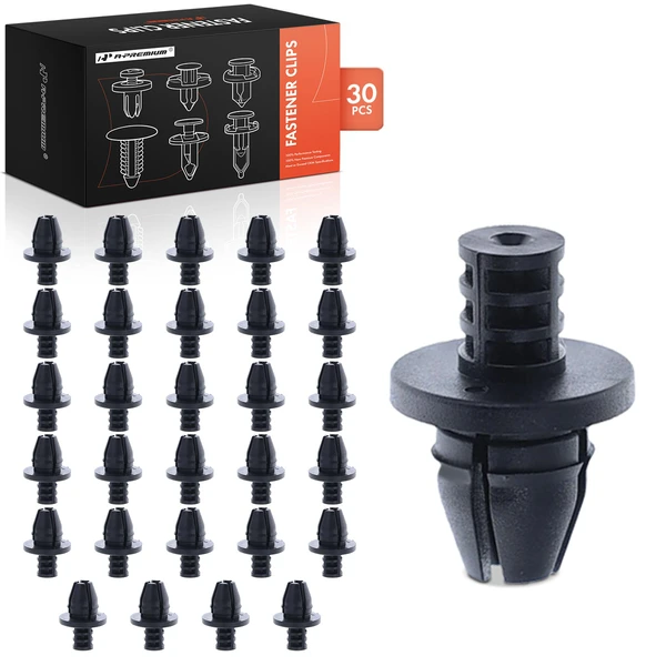 2012-2018 Audi A6 30 Pcs 10.5mm Nylon Black Fender End Plate Retainer A-Premium APRCF2097